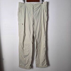 L.L. BEAN women's 8 casual hiking / trail pants straight-leg off-white NICE!